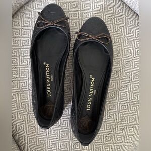 Louis Vuitton Black Nina Monogram Ballet Flats Women’s 38